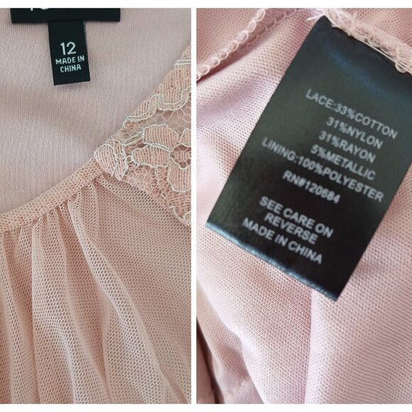 Torrid Lace Metallic Party Size 12 Lace 33% Cotton - Picture 5 of 7